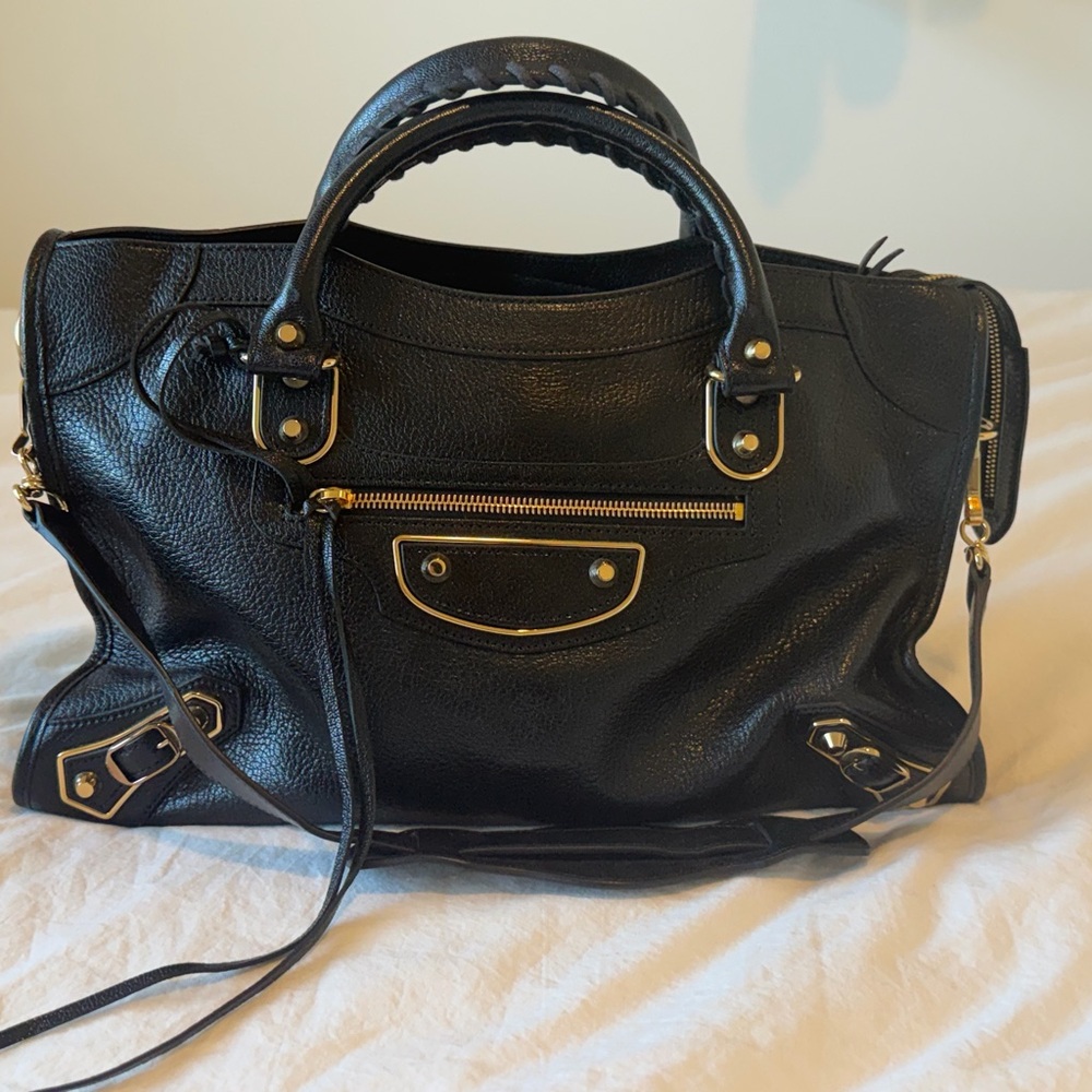 Balenciaga Classic Metallic Edge City Black/Gold